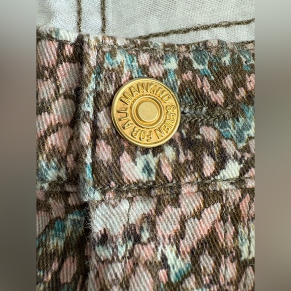 7 For all Mankind the skinny jeans in mosaic snake print size 28 pastel - Picture 12 of 16